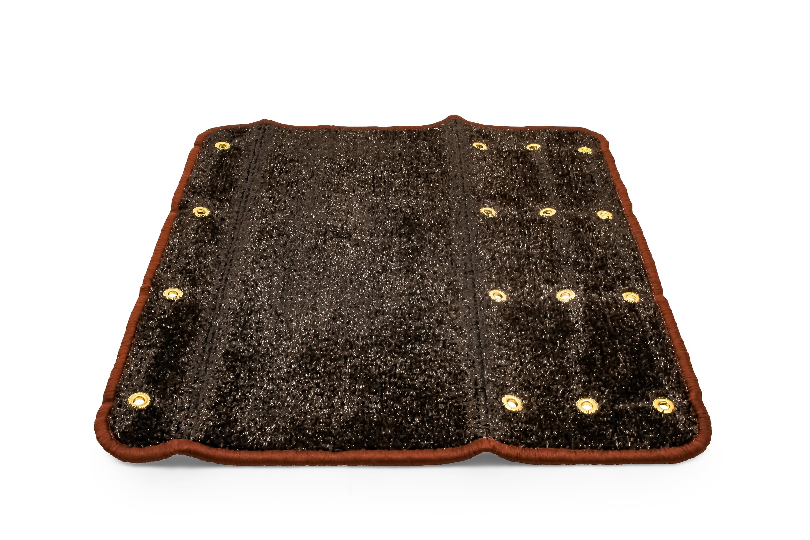 Camco 42944 Premium Wrap Around RV Step Rug, Turf Material (22" x 23"), Brown