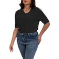thumbnail image 2 of Women Casual Short Sleeve Realxed Fit Basic T-Shirt Tops, 2 of 6