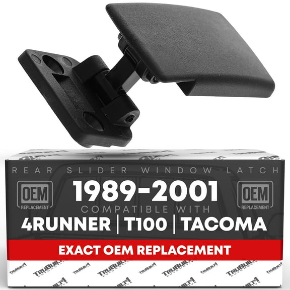 Rear Sliding Window Latch - Compatible with 1995-2000 Toyota Tacoma, 93-98 Toyota T100, 89-95 Toyota Pickup - Rear Slider Quarter Window Latch - Black - OEM 69370-35010, 69370-89103, 76311
