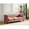 thumbnail image 5 of Uspridefurniture Plainfield Square Design 2Pcs Living Room Set, Pink Velvet, 5 of 5