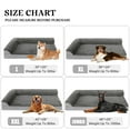 thumbnail image 3 of Exclusivo Mezcla Jacquard Orthopedic Pet Bed for Extra Large Dogs, 48"X30" Waterproof L Shaped Dog Bed with Washable Cover, Grey, 3 of 9