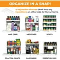 thumbnail image 5 of Cabinet Caddy SNAP! Spice Rack Organizer for Kitchen Cabinet, Medicine Cabinet, Adjustable Shelves, 5 of 10