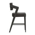 thumbnail image 5 of Bellamy Studios Snyder Upholstered Wood Bar Height Stool, Blackwash, 5 of 11
