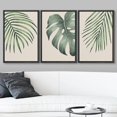 thumbnail image 2 of wall26 Framed Canvas Print Wall Art Set Tropical Island Monstera Palm Leaf Nature Floral Digital Art Modern Art Rustic Botanical Relax/Calm for Living Room, Bedroom, Office - 24"x36"x3 BLAC, 2 of 5