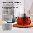 thumbnail image 3 of Coladores de té Reinmoson, malla extrafina, acero inoxidable 304, x2, 3 of 9