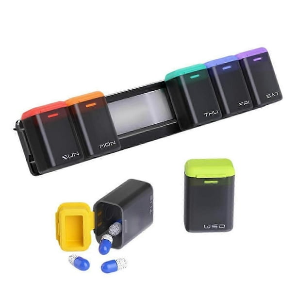 Weekly Pill Organizer Magnetic, Removable Pill Box 7 Day 1 Time A Day, Pill Case, Week Once Daily Me