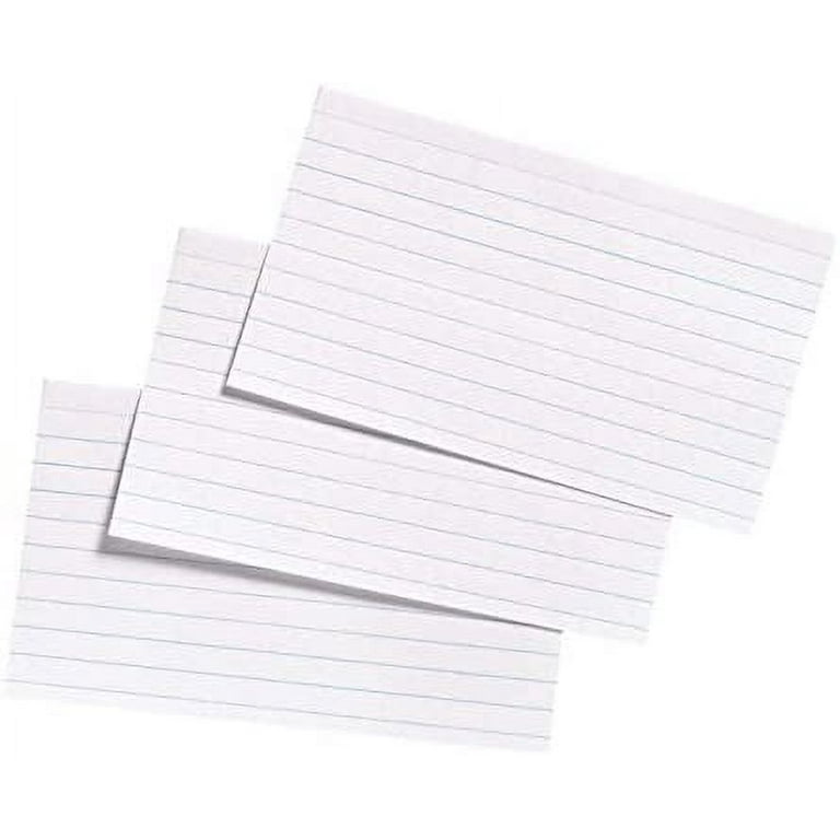 School Smart Ruled Index Cards, 3 X 5 Inches, White, Pack Of 100 