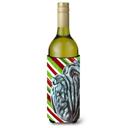 

Carolines Treasures LH9589LITERK Neapolitan Mastiff Candy Cane Holiday Christmas Wine Bottle Hugger Wine Bottle