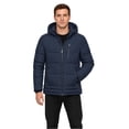 thumbnail image 2 of Heting Men's Winter Puffer Jacket with Hood Lightweight Quilted Coat Windproof Outerwear for Travel Daily Wear Navy Medium, 2 of 9