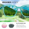 thumbnail image 3 of Square Polarized Mirrored Sunglasses for Women Colorful 80's Anti-Glare TR90 Frame UV Protection Sun Glasses, 3 of 7