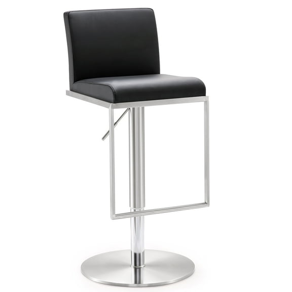 Amalfi Black Steel Adjustable Barstool by TOV Furniture