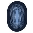 thumbnail image 2 of 8' x 11' Navy and Blue All Purpose Handcrafted Reversible Oval Outdoor Area Throw Rug, 2 of 4