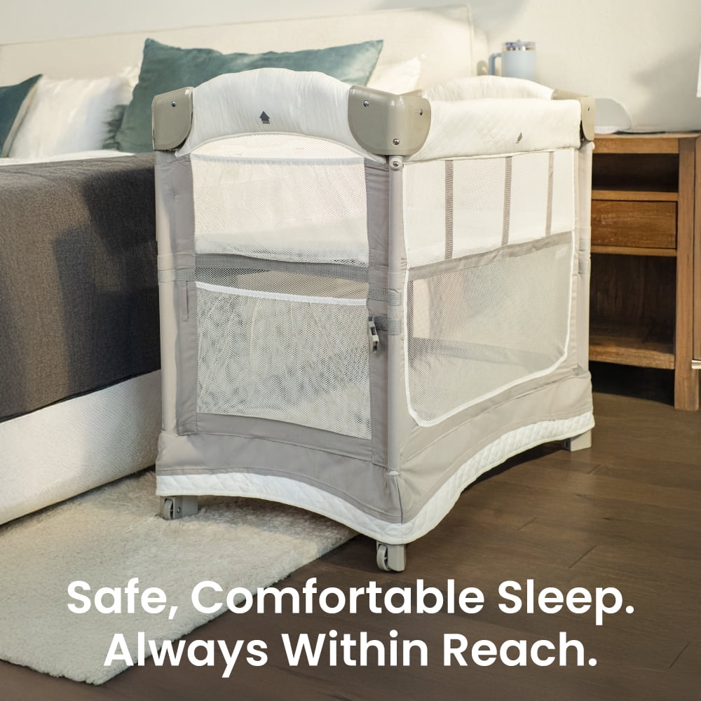 Arm's Reach Co-Sleeper Mini Ezee 3 in 1 - Grey/White