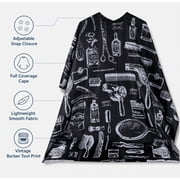 Barber Cape with Snap Closure, Nylon Hair Cutting Cape for Hairdressing, Styling and Home Use, TIKA
