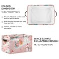 thumbnail image 2 of Yayeee Canvas Storage Basket with Handles for Shelves Fabric Bins Closet Organizer, Pink Christmas Snowman, 2 of 8