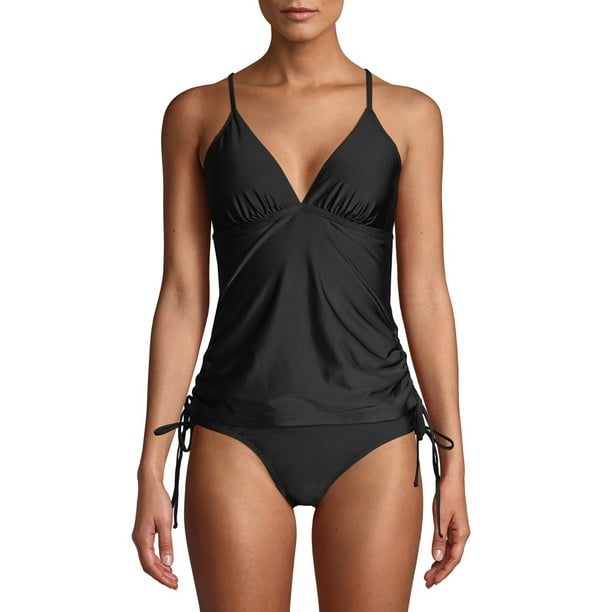 Time and Tru Time and Tru Women's Cinch Tankini Swimsuit Top