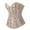 Beige, variant on cllios Brocade Corset Tops for Women Overbust Corset Waist Cincher Victorial Floral Strapless Bodyshaper Eyelet Lace Up Boned Bodice Top