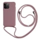 thumbnail image 3 of Funda de teléfono de silicona con correa cruzada y cordón para iPhone 16, 15, 14, 13, 12 Mini, 11 Pro Max Plus, carcasa trasera de TPU suave de color caramelo, 3 of 5