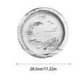 thumbnail image 3 of Round Wood Candle Tray, Rustic Farmhouse Candle Holder for Pillar & Tea Lights, Solid Wood Decorative Centerpiece for Coffee Table Kitchen Counter Living Room (White - 11.22in), 3 of 6