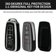 thumbnail image 4 of OFFCURVE Compatible with Toyota Camry RAV4 Key Fob Cover with Keychain, for Highlander Corolla Avalon C-HR Prius GT86 Key Fob Cover Case Premium Soft TPU 360 Degree Protector Key Holder, Black, 4 of 6