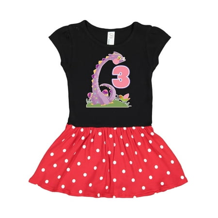 

Inktastic 3rd Birthday Dragon 3 Year Old Girl Gift Toddler Girl Dress