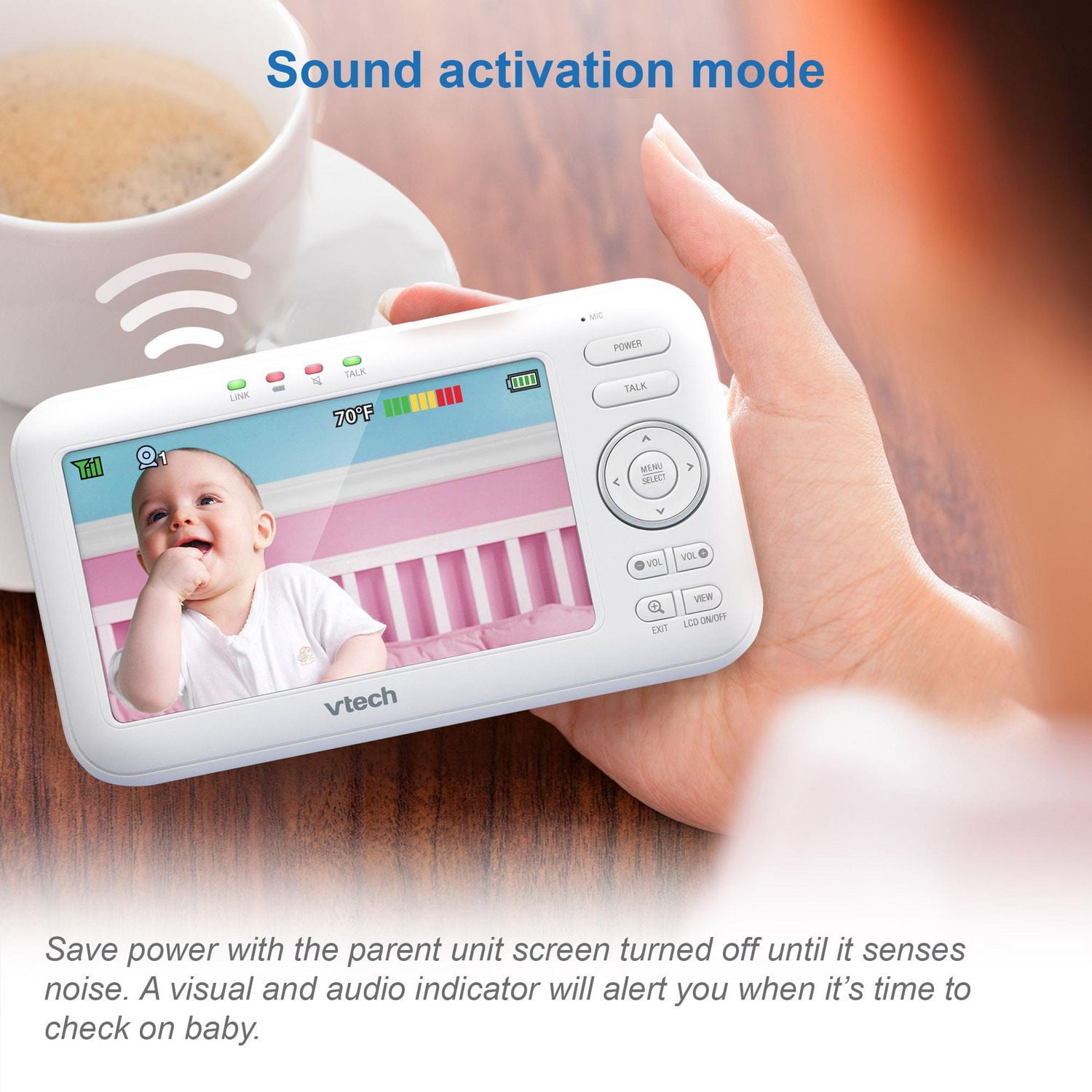 VTech VM5255-2 2 Camera 5” Digital Video Baby Monitor with Pan Scan and Night Light (White)