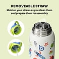 thumbnail image 3 of BOTTLE BOTTLE Insulated Water Bottle with Straw Lid and Handle 16 oz Stainless Steel Vacuum Tumbler Water Bottles for School Outdoor Travel Gifts for Boys and Girls Astronaut, 3 of 7