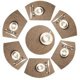 thumbnail image 4 of Round Table Placemats Set Of 7 Wedge Placemat With Centerpiece Round Mat Heat Resistant Table Mats Washable, 4 of 5