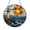 Acrylic 3.5 Inch, variant on Ocean Lighthouse Scene Stained Glass Hanging Window Ornament, Coastal Art Accent for Beach House Decor