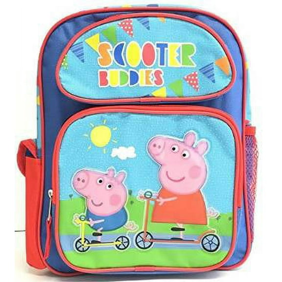 Small Backpack - Peppa Pig - Scooter Buddies 12" School Bag New 122816