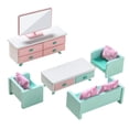 thumbnail image 2 of Juego de muebles de madera rosa para niñas, juego de simulación de dormitorio de madera rosa para niñas, juego de muebles para casa de muñecas, instalación sencilla, 2 of 9