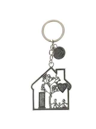 huecompleteme House Keychain Little Teal House Keyring House Keyring Accessories for Car Keys Enamel Illustrated Keyring New House Gift Realtor Accessory