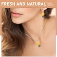 thumbnail image 3 of 1 conjunto de pendientes de piña Collar fruta de la oreja del cuello del cuello joyas para mujeres, 3 of 6