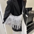 thumbnail image 4 of Women Shoulder Bag Fashion New Pattern Tassel Decoration Retro Casual Large Capacity Zipper Practical Messenger Bag, 4 of 5