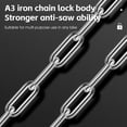 thumbnail image 3 of Bike Lock,Heavy Duty -theft Lock Heavy Duty Wotao Bike 2 Bike E-bike With 2 Bike Door Fence Chain Lock E-bike Door Bike E-bike Bike Lock Duty -theft Chain Bsewo, 3 of 7