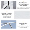 thumbnail image 6 of Outsunny 10' x 30' Party Tent, Camping Shelter Gazebo with Removable Mesh Side Walls, White, 6 of 9