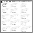 thumbnail image 7 of KUTLER 12" x 24" Stainless Steel Shelf, NSF Commercial Wall Mount Shelving w/ Backsplash, Floating Metal Mounted Shelves for Restaurant, Kitchen, Home, 7 of 7