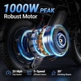 thumbnail image 4 of QLAWAY BD16 500W Electric Bike, 48V 13.5Ah 20 mph Battery Up to 50 Miles 7-Speed , 20-inch Fat Tire Full Suspension, off-Road Dirt Mountain Bike Class 2 UL2849, 4 of 9