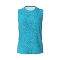 thumbnail image 6 of Lsque Blue Glitter Print Men's Cotton Blend Sleeveless Muscle Shirts (S-3XL)- Moisture Wicking, Odor Protection, UPF 30+,Medium, 6 of 8