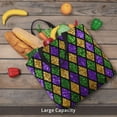 thumbnail image 2 of Horeoi Mardi Gras Shiny Green Purple for ​Reinforced Shoulder Tote Bag Scratch-Proof Design Spacious Organizer Crossbody Carry Daily Commute Must-Have, 2 of 7