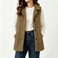 thumbnail image 4 of Perfectbot Women Fleece Sherpa Vest, Lapel Collar Button Down Fall Winter Thermal Waistcoat Layering Outerwear, 4 of 7