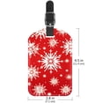thumbnail image 6 of Square 2Pack PU Leather Christmas Snowflakes Cruise Luggage Tag with Privacy Cover and Name ID Tag for Travel Handbags Backpacks Luggage Tags, 6 of 6