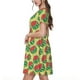 thumbnail image 2 of Balery Summer Watermelon Vestidos sueltos de manga corta para mujer, vestidos de verano 2025, vestidos casuales de corte A con vuelo., 2 of 6