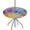 Colorful Mosaic, variant on Round Outdoor Tablecloth with Umbrella Hole, Elastic Fitted Table Cloth with Invisible Zipper, Colorful Mosaic Patio Table Cover 36-44in