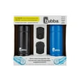 thumbnail image 1 of bubba Trailblazer Stainless Steel Water Bottles with Two Extra Interchangeable Lids, 24 oz (709 ml), Blue and Licorice, 1 of 6
