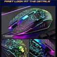 thumbnail image 2 of Juego Combinado De Teclado Y Mouse Para Juegos Con Mouse Pad Rainbow Color Para Pc Gamer Kearding EL007029-00, 2 of 4
