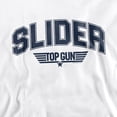 thumbnail image 2 of Top Gun Slider Varsity Unisex Adult Crewneck Sweatshirt, White, Small, 2 of 4