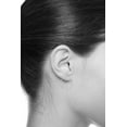 thumbnail image 2 of Wellingsale Ladies 14k White Gold Polished Diamond Cut 1.5mm Hinged Hoop Earrings (33 x 33 mm), 2 of 7
