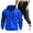 Blue, variant on Men's Tracksuit Sets Half Zip Pullover Casual Hoodies Matching Cargo Pants 2 Piece Outfits Jogging Suits 2025