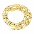 thumbnail image 4 of 9mm Diamond-Cut 0.25 mils 14k Yellow Gold Plated Figaro Chain Necklace + Bracelet Set, 22" (Necklace) + 7" (Bracelet), 4 of 6